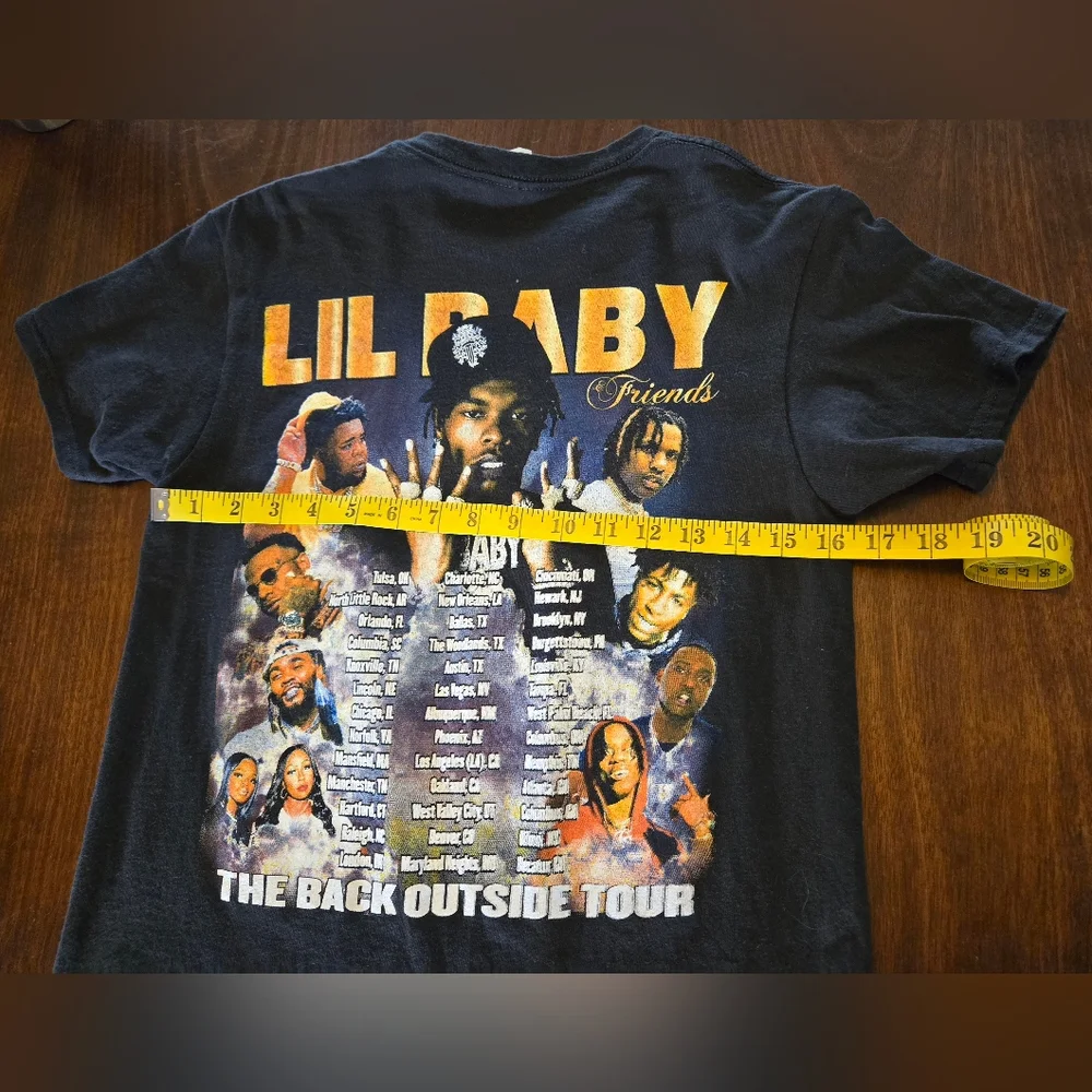 Lil Baby Shirt Adult‎ Small 2021 Back Outside Tour Double Sided - Picture 3 of 6
